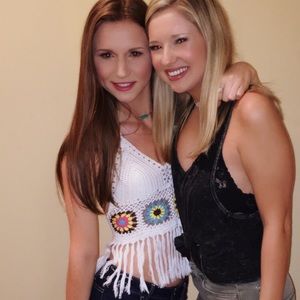 SOLD Boutique Crochet Fringe Festival Top